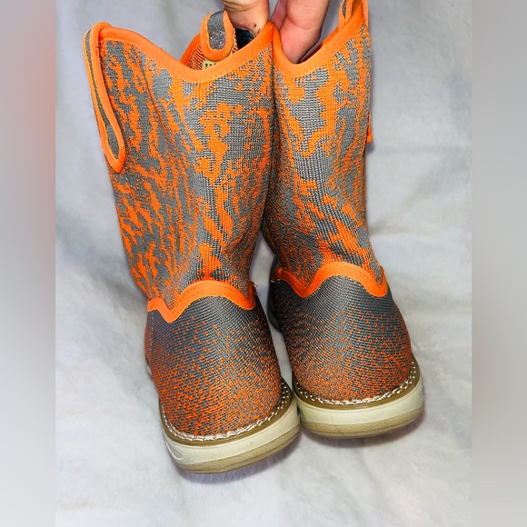 Laredo Orange and Gray Western Comfy Boots - Picture 4 of 11